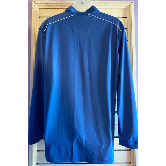 San Soleil Adult men's polo XL extra large blue long sleeve UPF 50 golf shirt - Picture 2 of 11